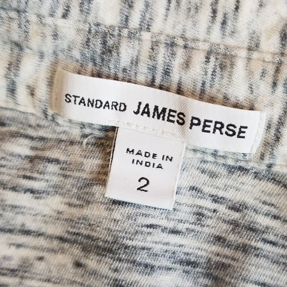 James Perse Gray Heather Button Front Shirt - Picture 5 of 6